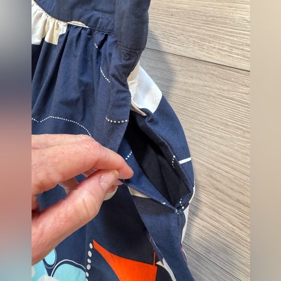 Retrolicious Mod Cloth Skirt Sz S Sailboat Waves Retro Rockabilly Pin Up Jenny - Picture 4 of 9